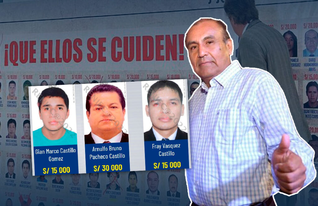 Por investigados ofrecen recompensas de más de S/ 15 mil y por sentenciado Marcelo ni un sol